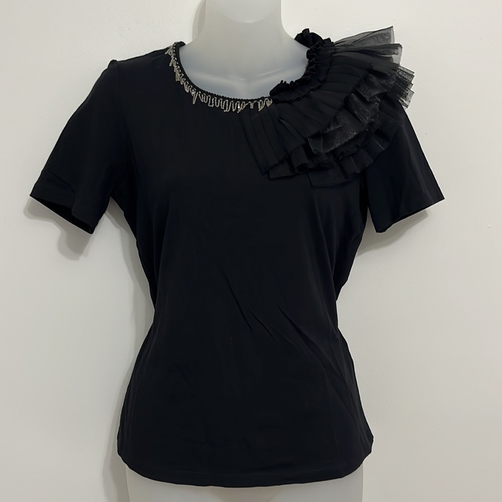 Valentino Roma short sleeve embellished top